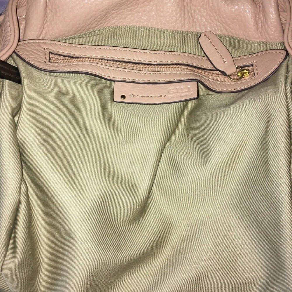 G.I.L.I (QVC) Beige Soft Pebble Leather Handbag - Picture 9 of 11